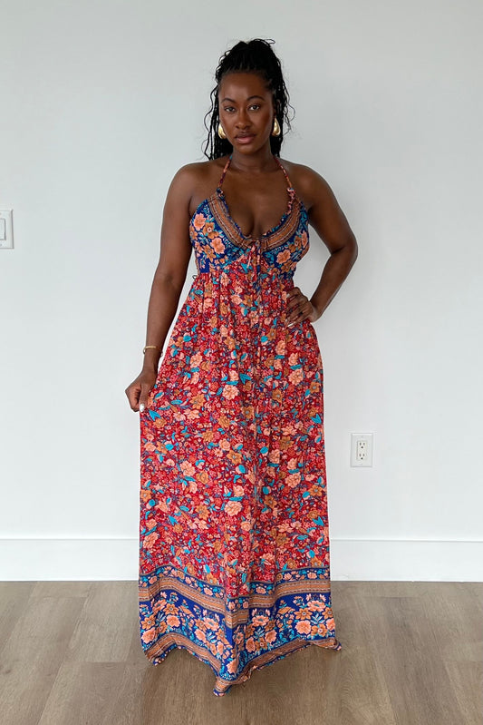 "DANCING DAHLIA" MAXI DRESS