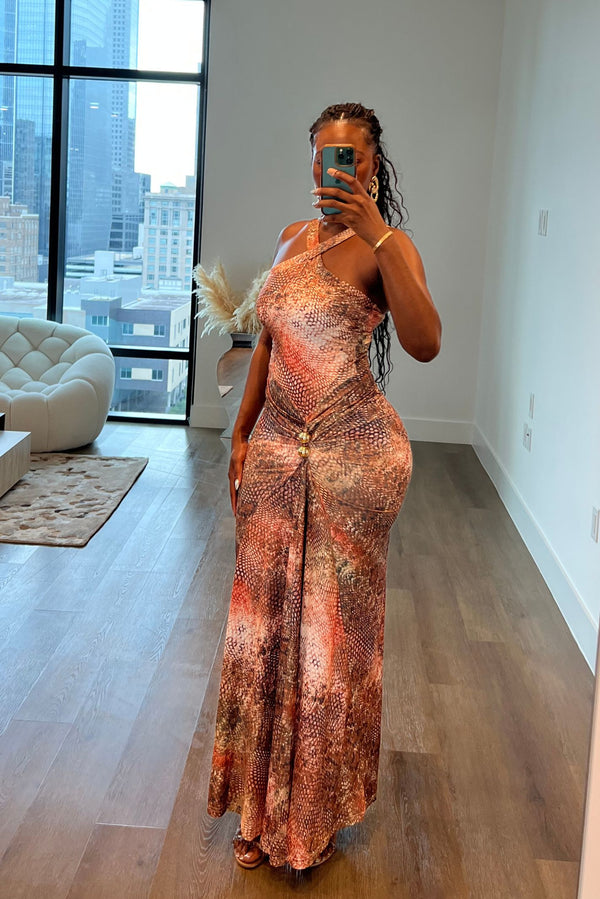 "EXOTIC COASTLINES" DRESS