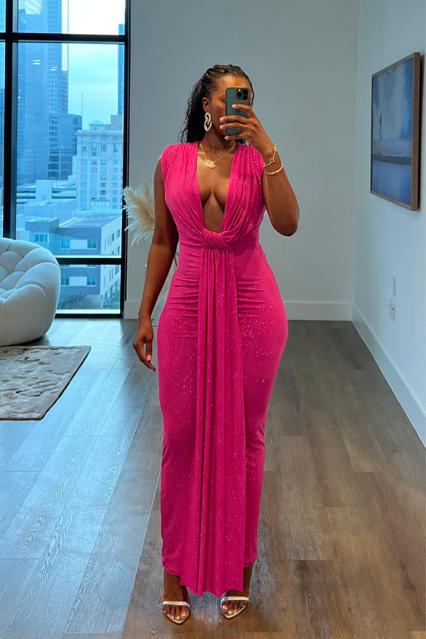 "INFINITE PLUNGE" MAXI DRESS
