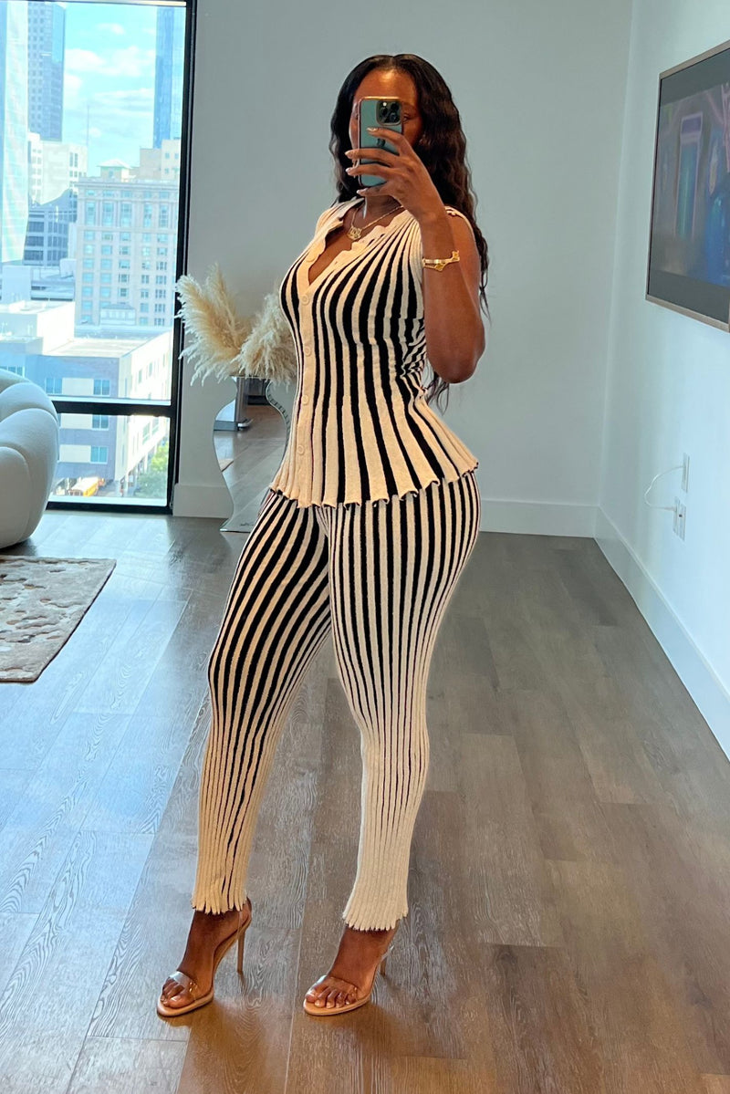 "OPTIC ILLUSION" KNIT SET