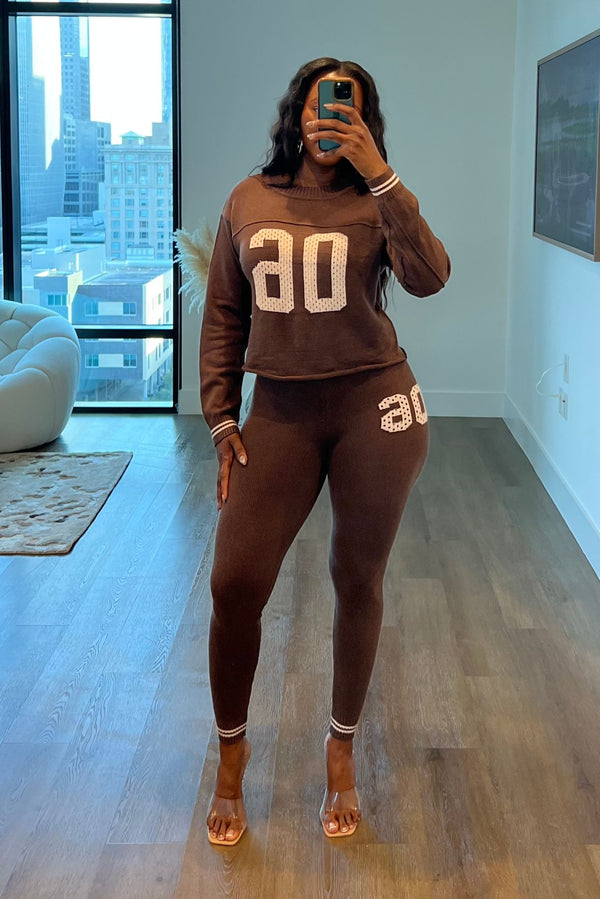 "NUMBERS GAME" KNIT SET