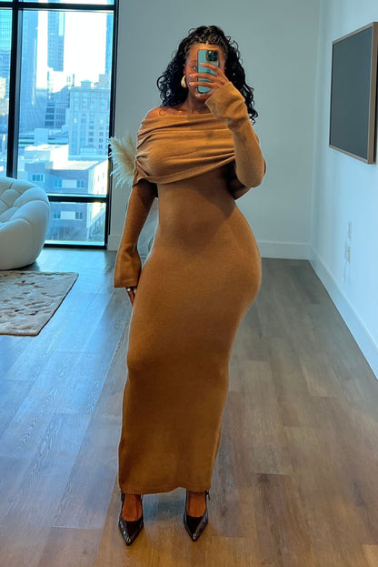 "EMBER EMPRESS" KNIT MAXI DRESS