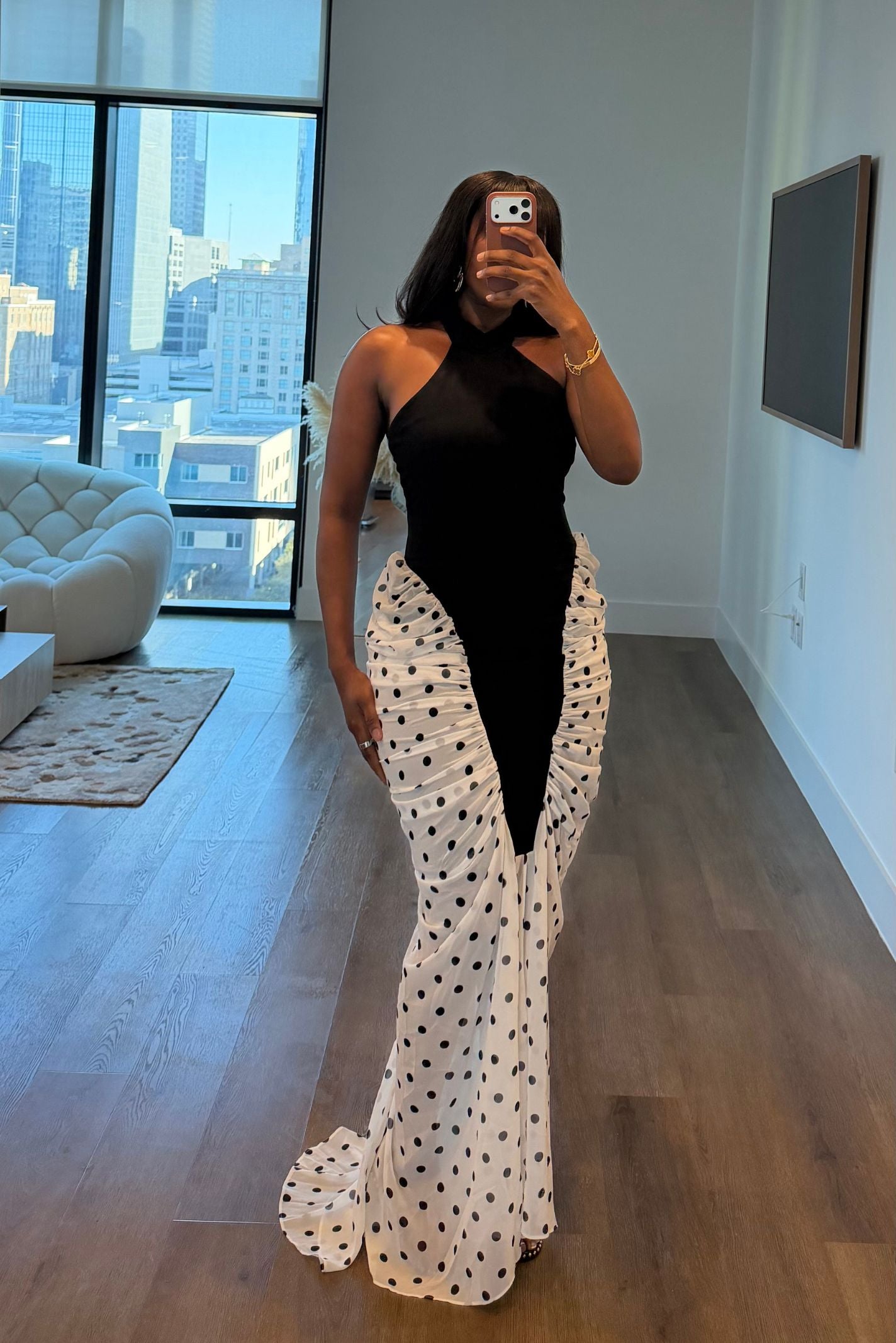 "PALAZZO POLKA" MAXI DRESS