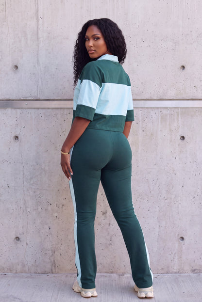 "VICTORY LAP" COLORBLOCK POLO SET