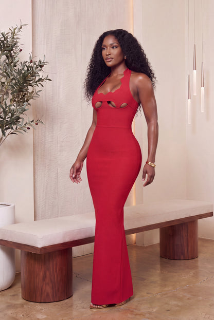 "FEMME FATALE" CUTOUT BANDAGE DRESS