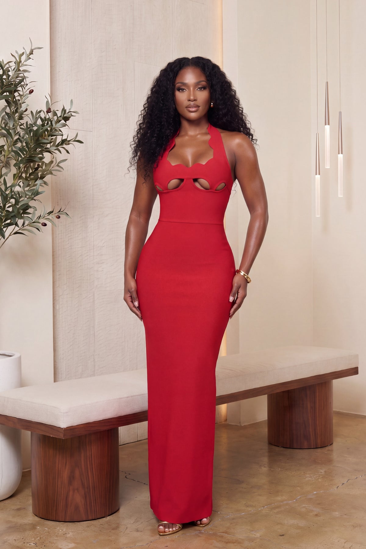 "FEMME FATALE" CUTOUT BANDAGE DRESS