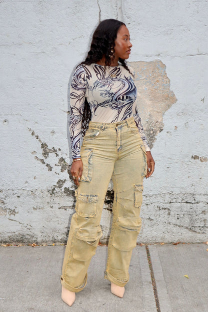 "TRIBECA" CARGO JEANS
