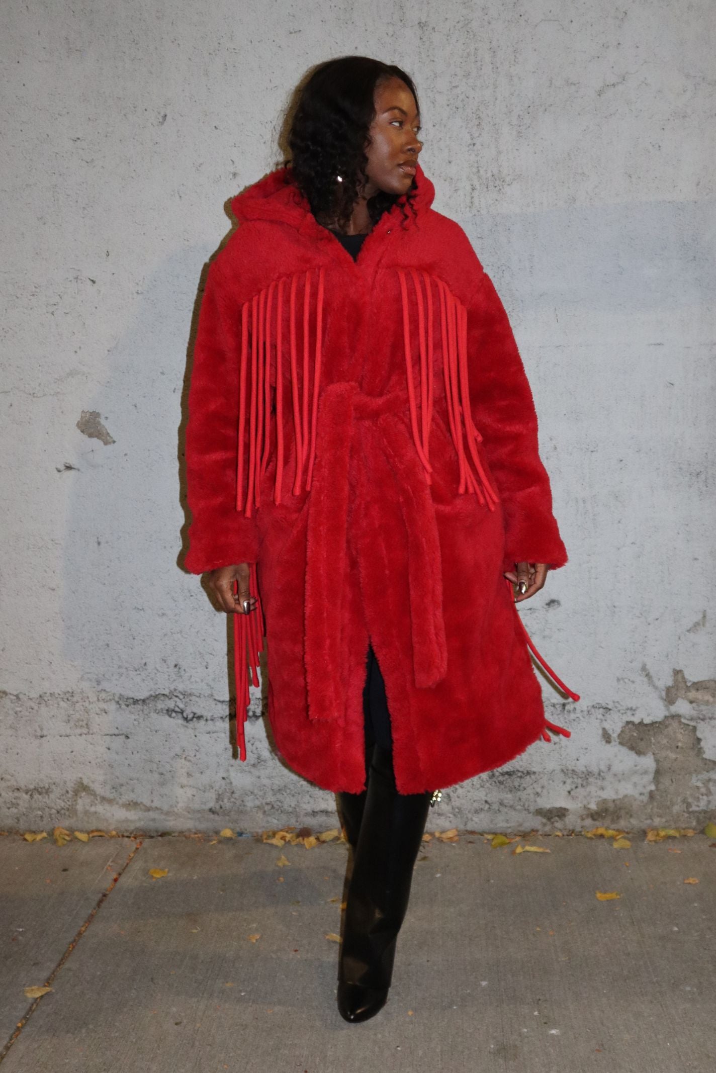 "WINTER IN ILLINOIS" FRINGE JACKET