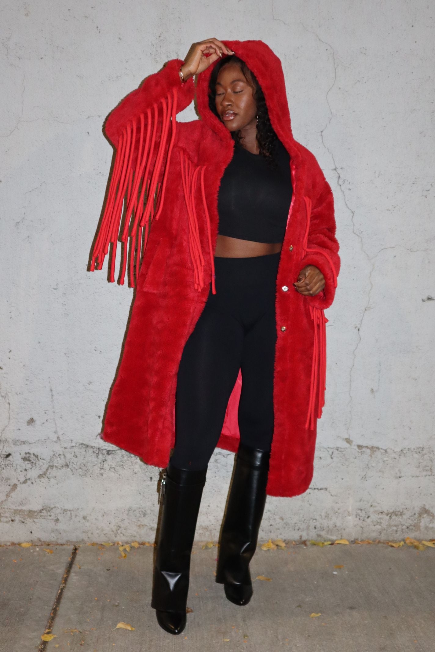 "WINTER IN ILLINOIS" FRINGE JACKET