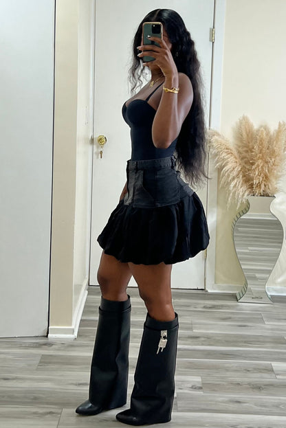 "DENIM BUBBLE" SKIRT