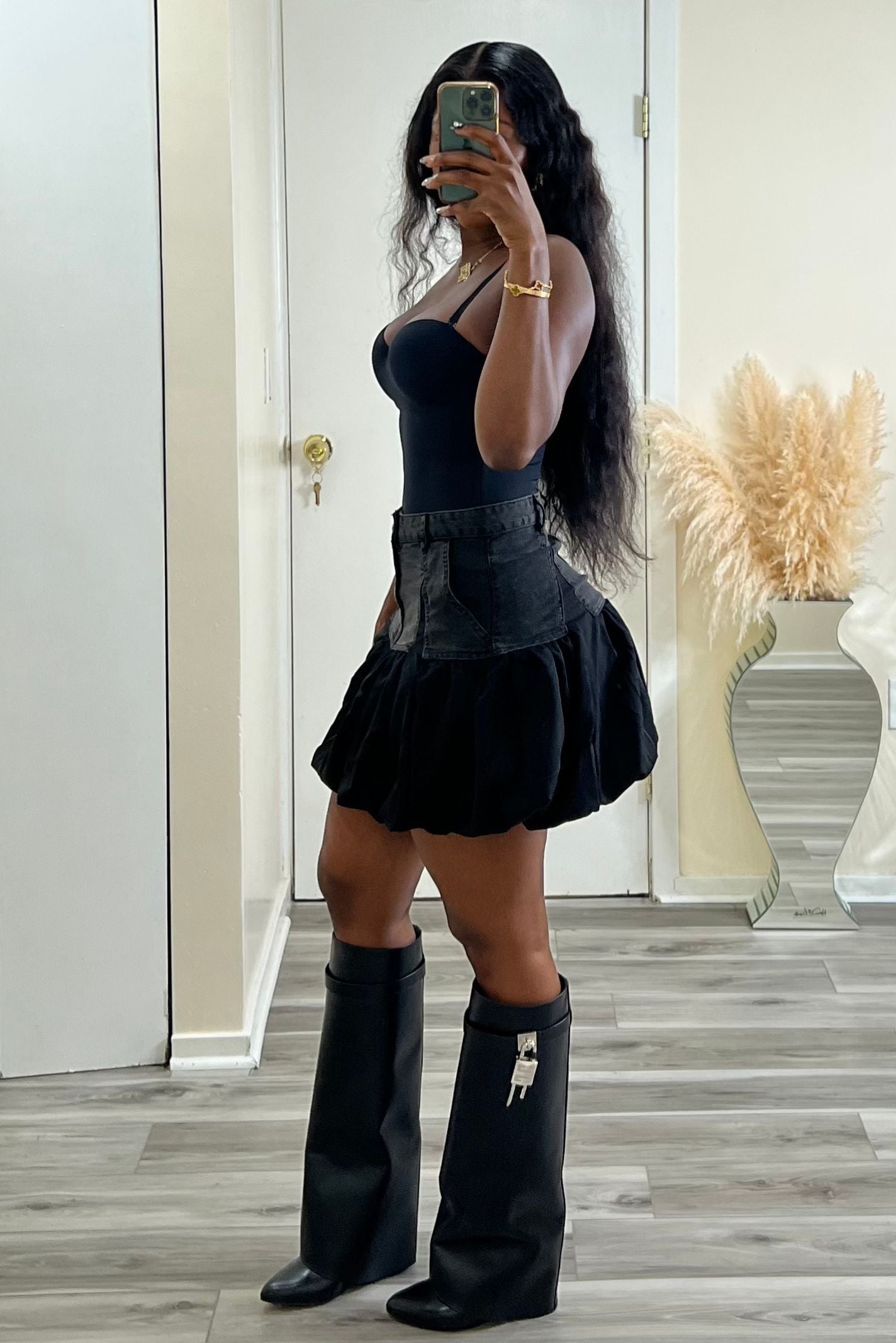 "DENIM BUBBLE" SKIRT