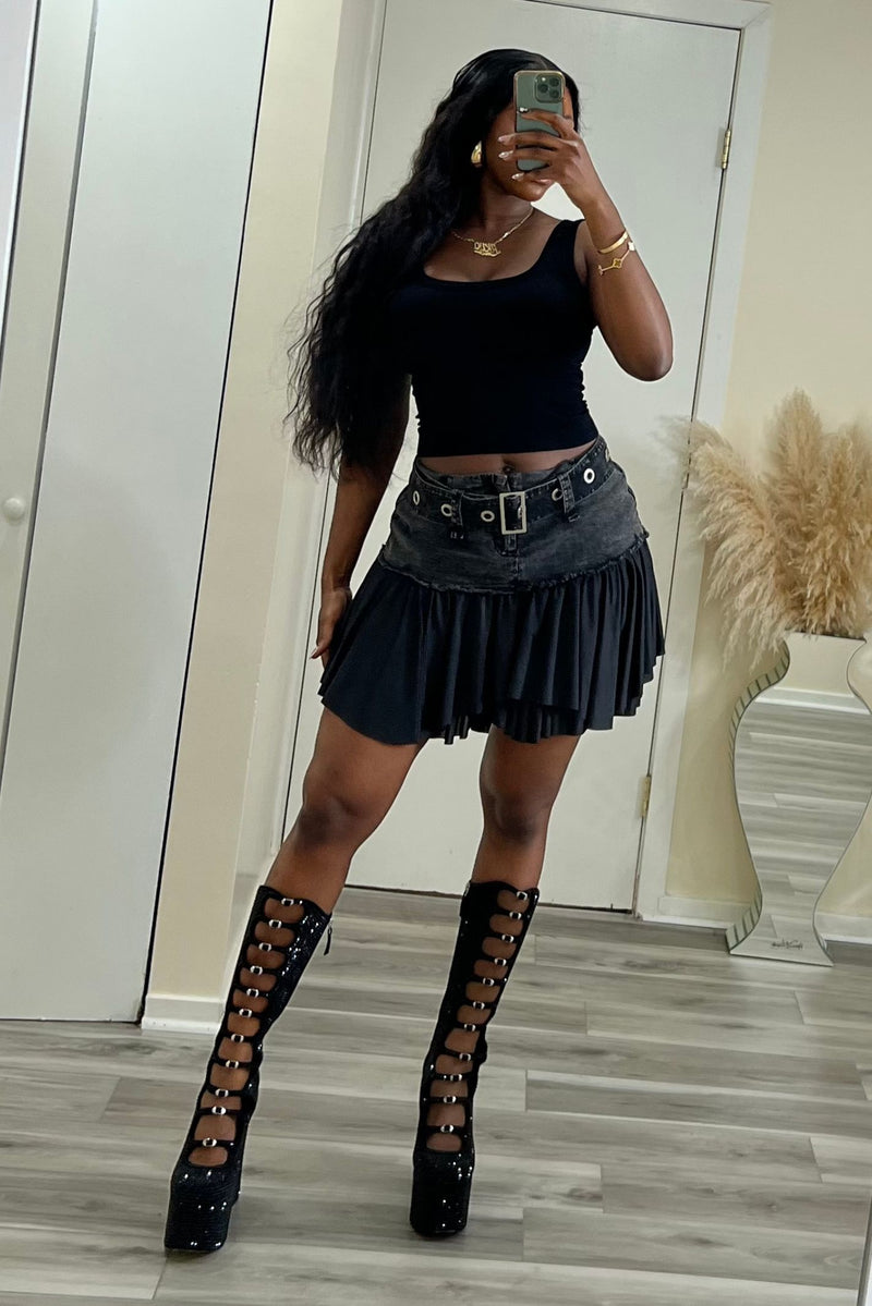 "ROCKSTAR DENIM" SKIRT