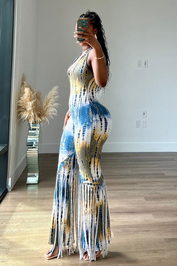 DYE- LEMMA FRINGE JUMPSUIT