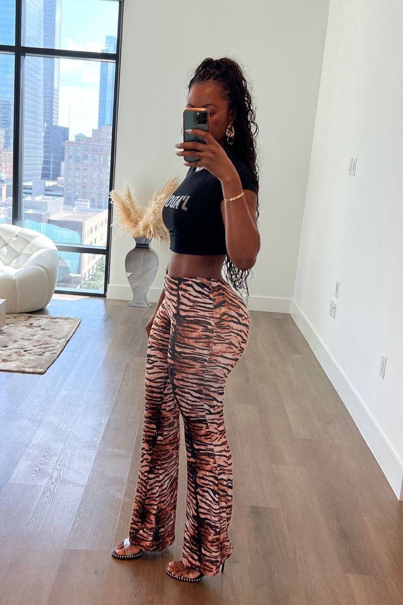 "RAWR" FLARE PANTS
