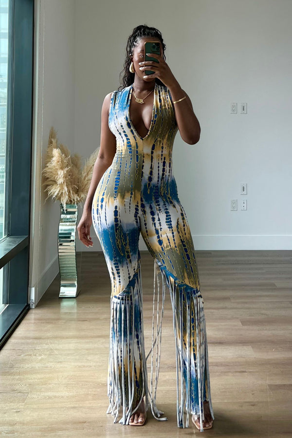 DYE- LEMMA FRINGE JUMPSUIT