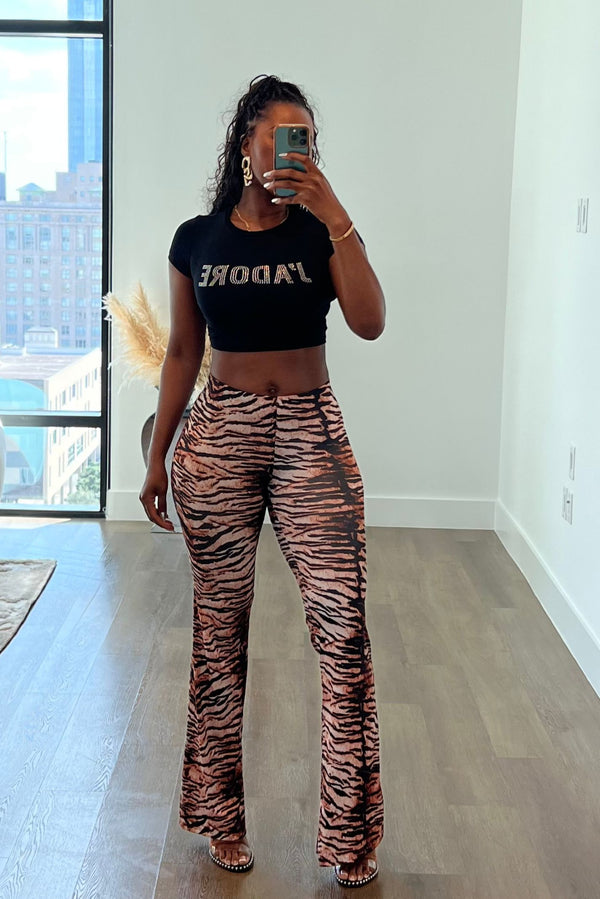 "RAWR" FLARE PANTS