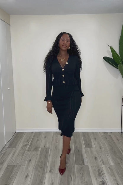 "LIVING LUXE" PEPLUM DRESS