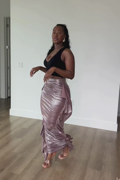 "RUFFLE ME" MAXI SKIRT