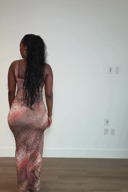"EXOTIC COASTLINES" DRESS