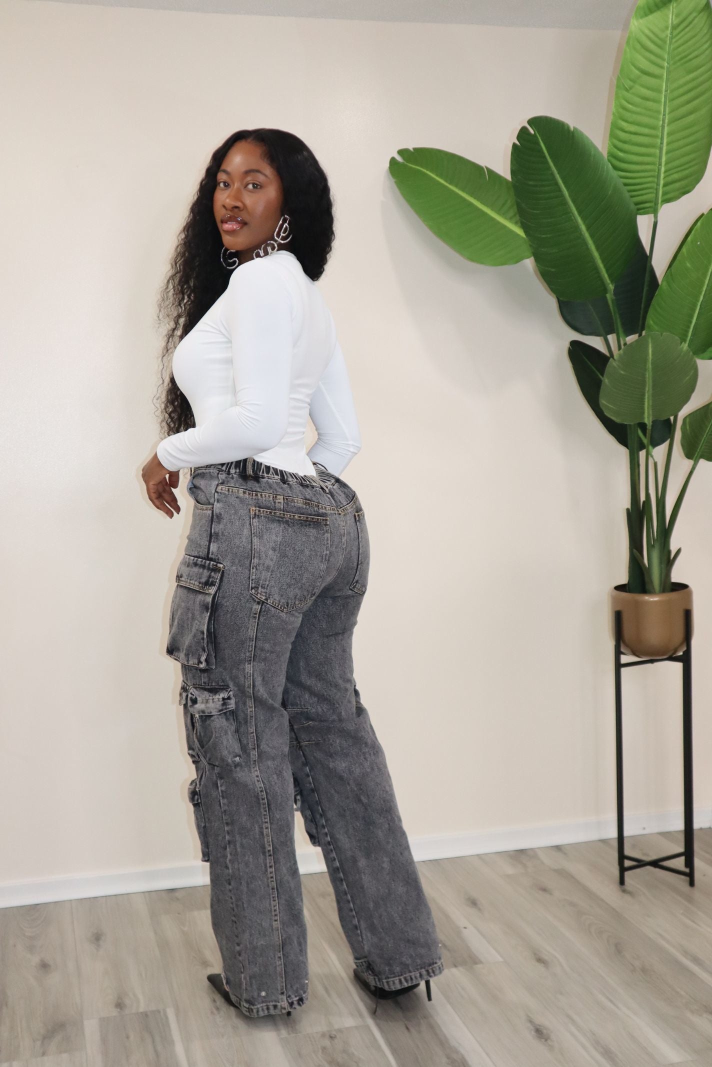 ''FANCY POCKETS'' CARGO JEANS