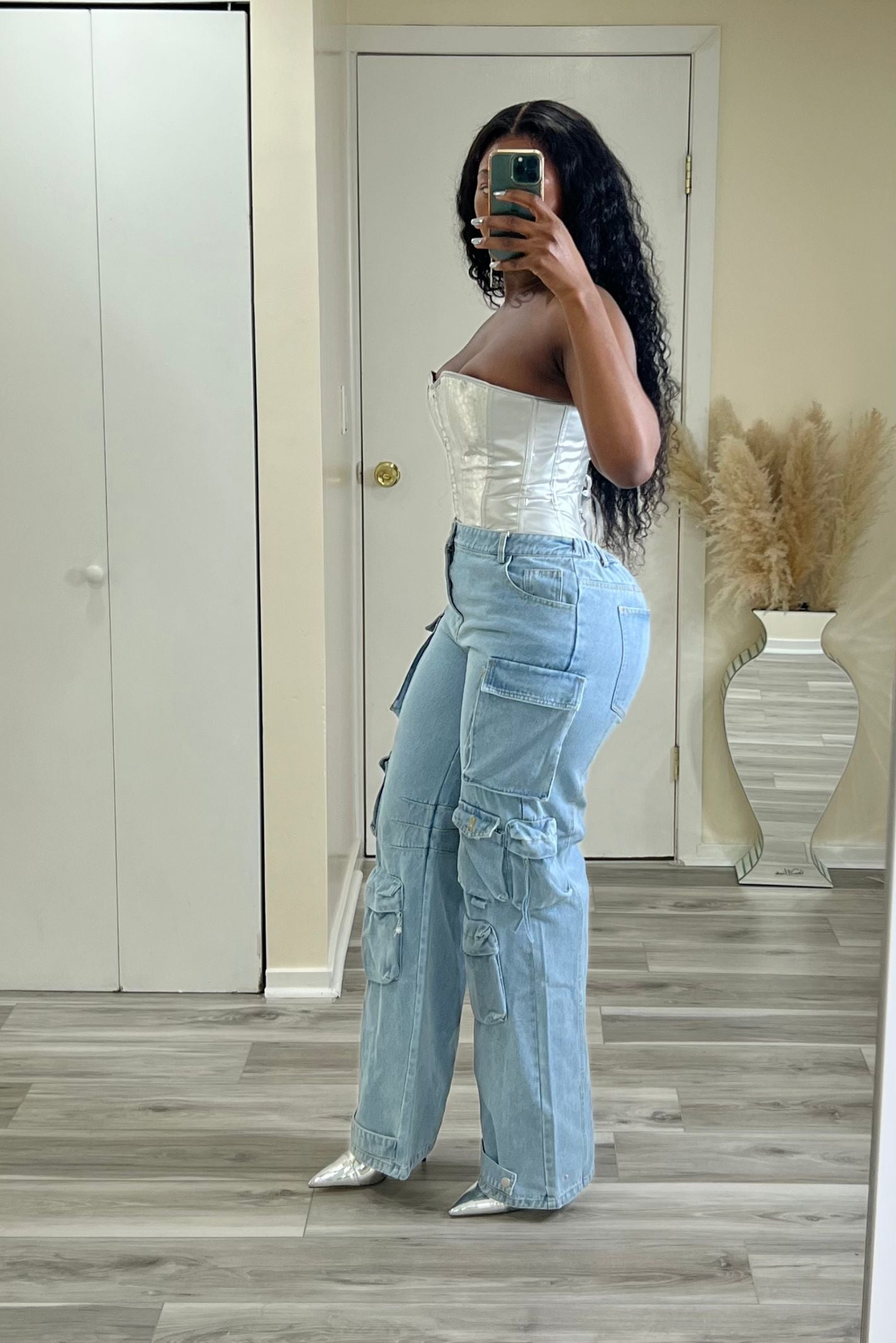 ''FANCY POCKETS'' CARGO JEANS