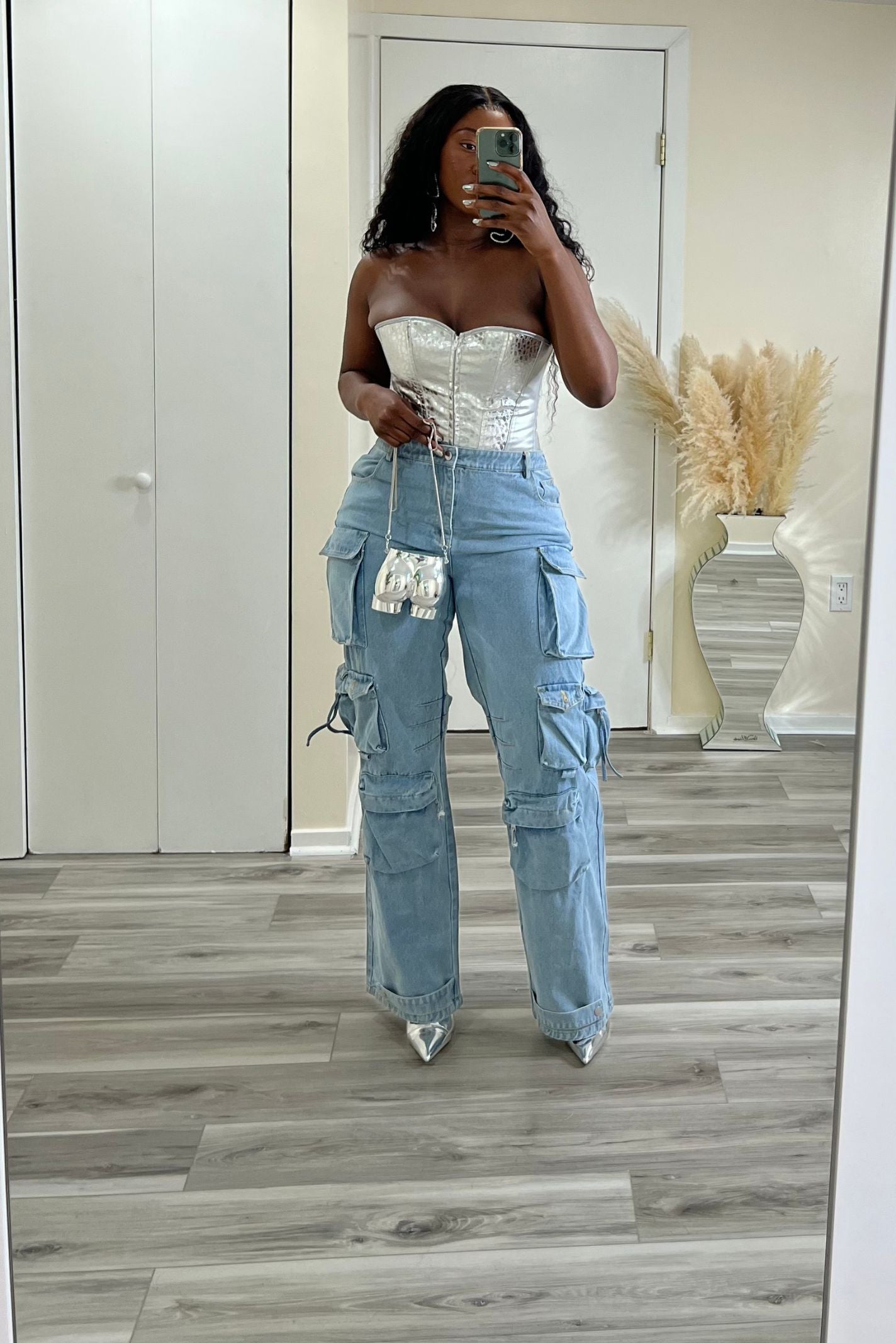 ''FANCY POCKETS'' CARGO JEANS