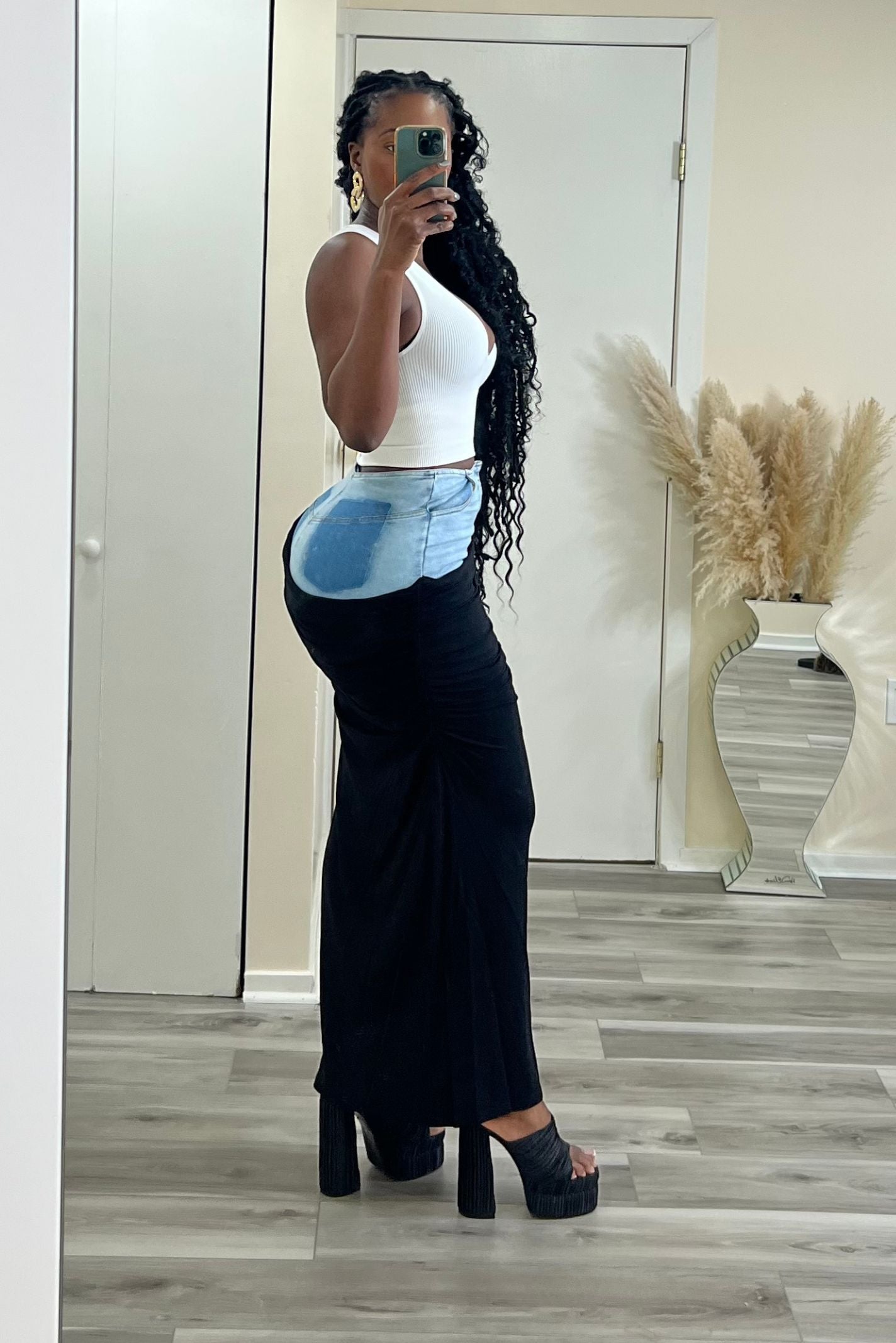 "CLOAK & DAGGER"  MAXI SKIRT
