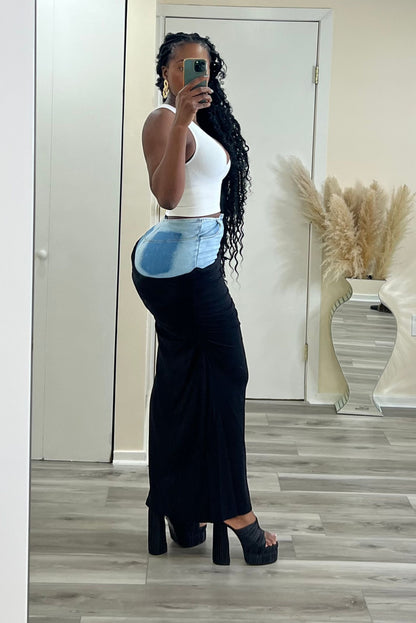 "CLOAK & DAGGER"  MAXI SKIRT