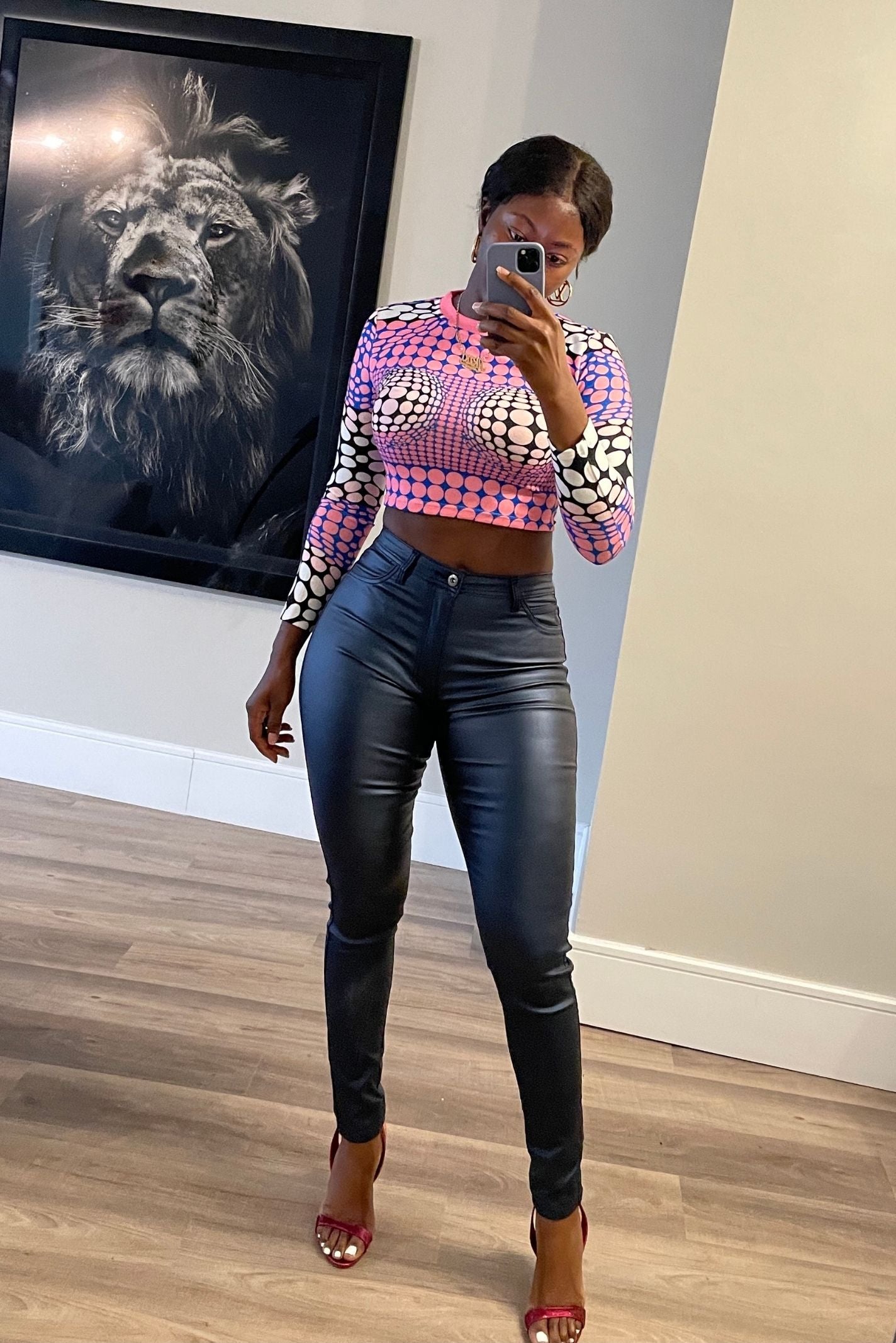 "PAINTED ON" LEATHER PANTS - StylePurch
