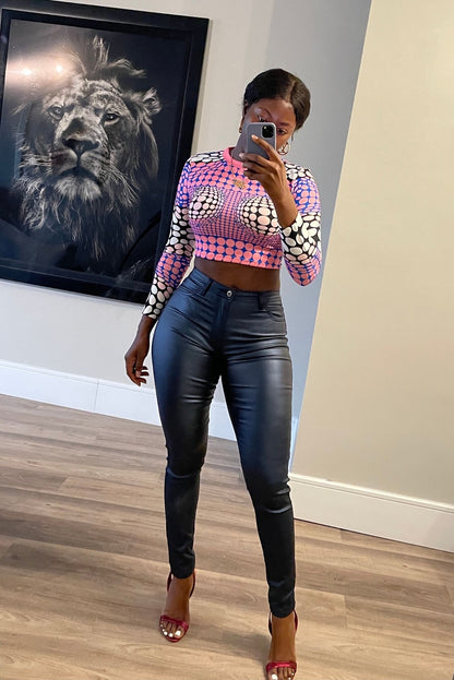 "PAINTED ON" LEATHER PANTS - StylePurch